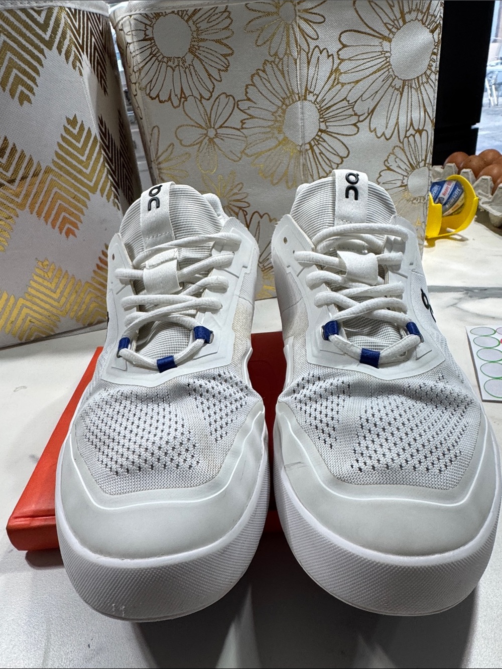 On Running The Roger White Sneakers with Blue Lace Details - Picture 13 of 14